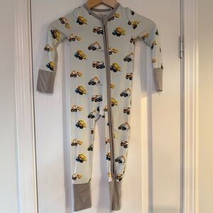 Angel Dear Construction Two Way Zip Convertible Romper